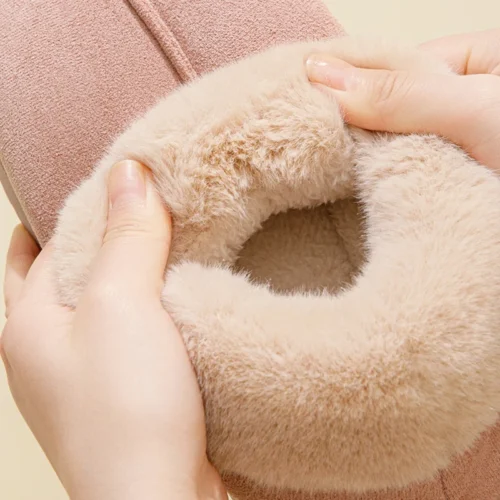 Women’s Winter Indoor Slippers – Thick Sole, Non-Slip Fashion Home Cotton Shoes, Flat Boots Style