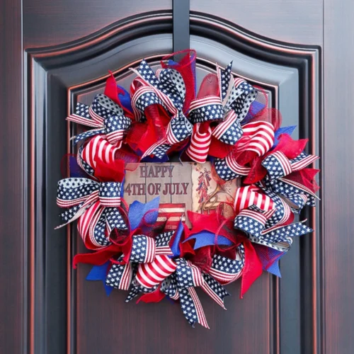 4 Rolls Soft Mesh Ribbons – Waterproof Wreath Decoration for DIY Crafts, Christmas Decor