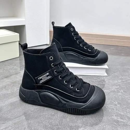 Women's Casual Fashion Sneakers – Round Toe, Flat, Comfortable Autumn Boots