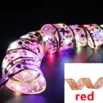 1-10m LED Fairy Ribbon Lights – Christmas Tree Ornaments, Bow String Lights for Navidad & New Year Home Decor