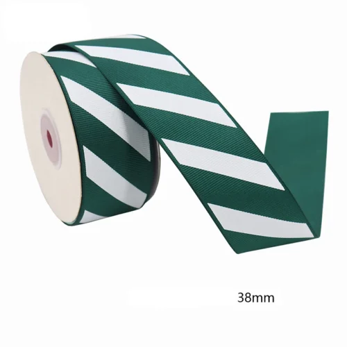 10 Yards Diagonal Striped Thread Ribbon – Carnival Gift Box Ribbon for Christmas & Holiday Decor