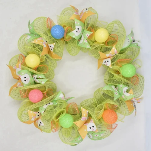 4 Rolls Soft Mesh Ribbons – Waterproof Wreath Decoration for DIY Crafts, Christmas Decor