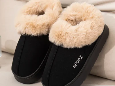 Women’s Thick Plush Snow Boots – Faux Fur Wrap Heel, Cotton-Padded, Anti-Slip Winter Casual Shoes
