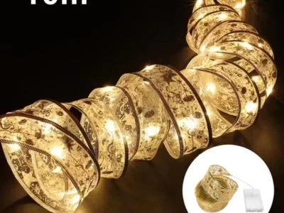 LED Ribbon Lights for Christmas – DIY Lace Bows & Tree Ornaments Decor