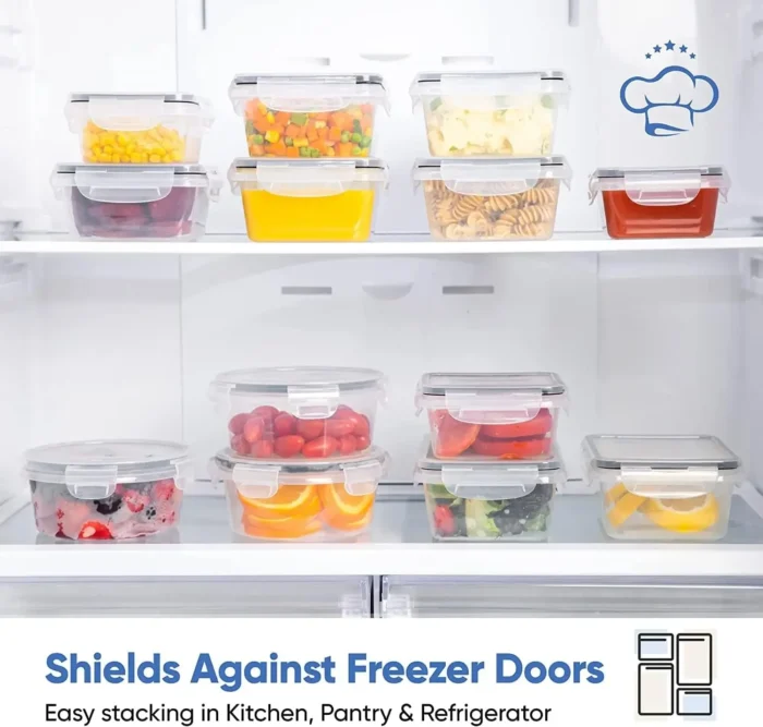 72-Piece Path Freezer Containers – 36 Airtight BPA-Free Plastic Containers for Pantry & Kitchen Organization (72 Piece – 36 Pack)