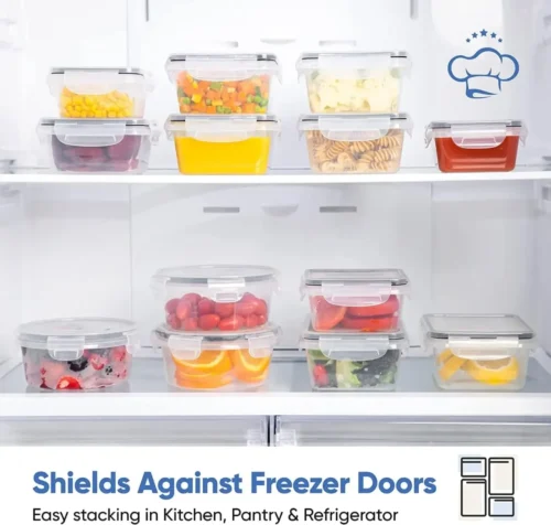 Ultimate Large Capacity Freezer Containers – 72-Piece Airtight Set