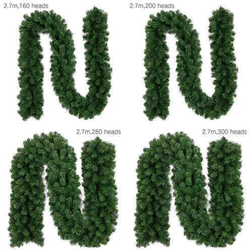 2.7M Artificial Pine Rattan Wreath – Christmas Hanging Ornament for Kids’ Home Decor, Navidad Xmas Decoration