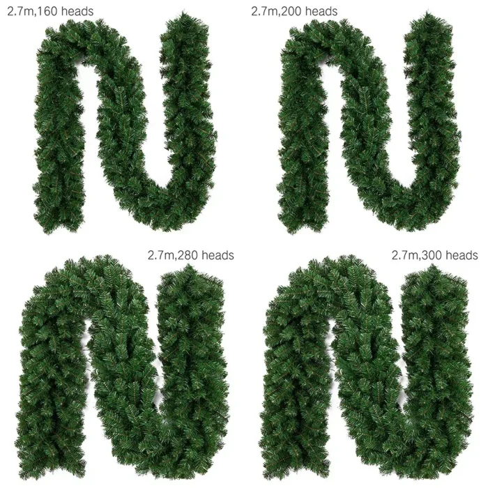 2.7M Artificial Pine Rattan Wreath – Christmas Hanging Ornament for Kids’ Home Decor, Navidad Xmas Decoration