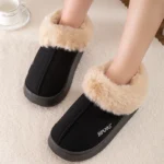 Women’s Thick Plush Snow Boots – Faux Fur Wrap Heel, Cotton-Padded, Anti-Slip Winter Casual Shoes