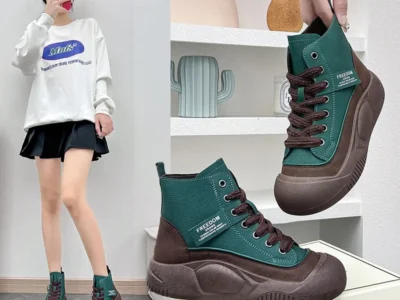 Women's Casual Fashion Sneakers – Round Toe, Flat, Comfortable Autumn Boots