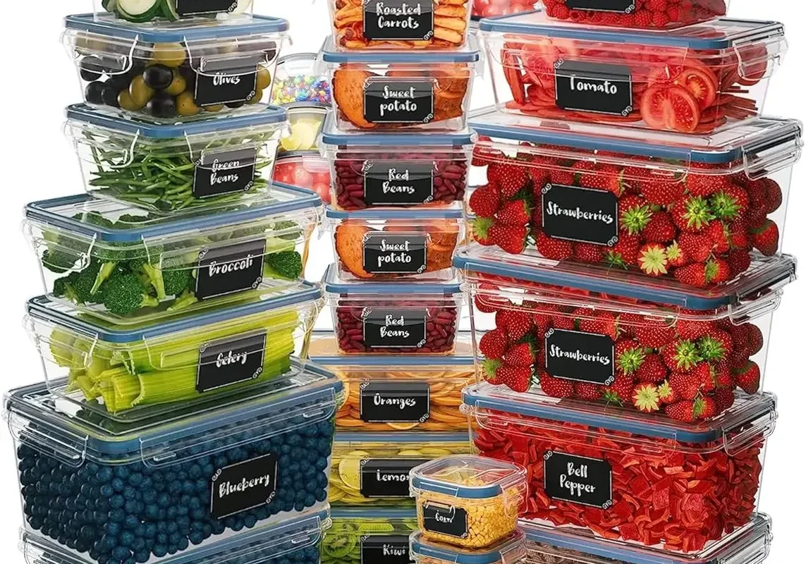 72-Piece Path Freezer Containers – 36 Airtight BPA-Free Plastic Containers for Pantry & Kitchen Organization (72 Piece – 36 Pack)