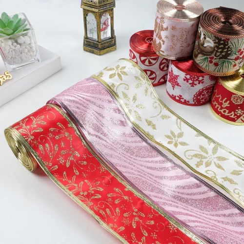 10 Yards Santa Claus Christmas Ribbon – Wide Cloth Ribbon for DIY Bows, Hair Accessories & Gift Decoration