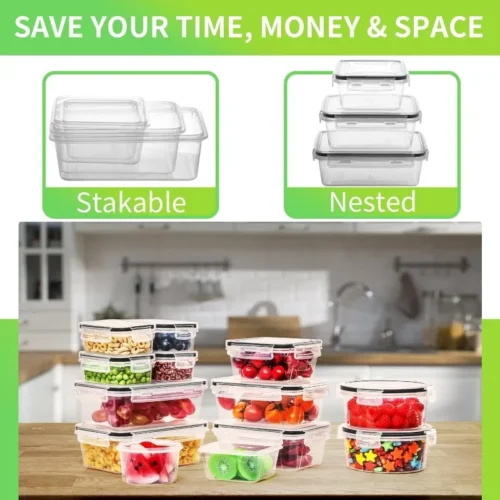 Essential Airtight Food Storage Containers – 52-Piece BPA-Free Kitchen Set