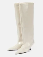 Women's Wide-Leg Knee-High Boots – Pointed Toe, Short Heel, European & American Fashion