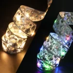 LED Ribbon Lights for Christmas – DIY Lace Bows & Tree Ornaments