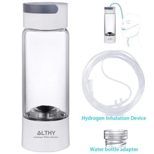ALTHY Hydrogen Rich Water Generator Bottle – Advanced Ionizer Technology - Dual Chamber Maker Ionizer - H2 Inhalation Device