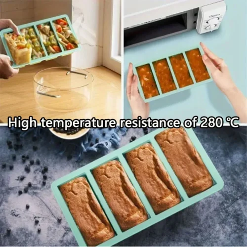 4 Cubes Tray Food Freezing Molds – Durable, Non-Toxic, and Eco-Friendly 4 Cubes Tray Food Freezing Molds