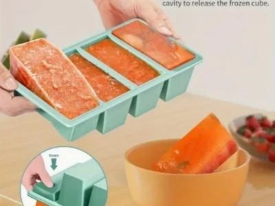 Giant Storage For Food Meal – Silicone Freezing Molds with Airtight Lid| Silicone 4-Link |Silicone Square