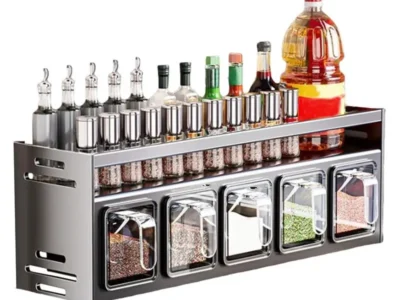 Kitchen Seasoning Organizer Wall Mount | Stocked Storage Rack|Seasoning Storage Large Capacity