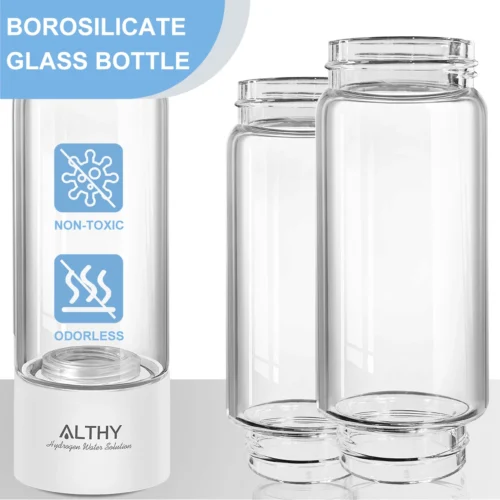 ALTHY Hydrogen Rich Water Generator Bottle – Advanced Ionizer Technology - Dual Chamber Maker Ionizer - H2 Inhalation Device