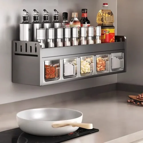 Stainless Steel Kitchen Spice Rack, Modern & Durable Spice Organizer|Organizador De Cocina