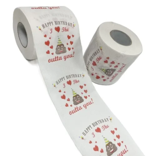Printed Funny Birthday Toilet Paper – 3-Layer Novelty Gag Gift, Sudoku Prank Roll for Party Fun