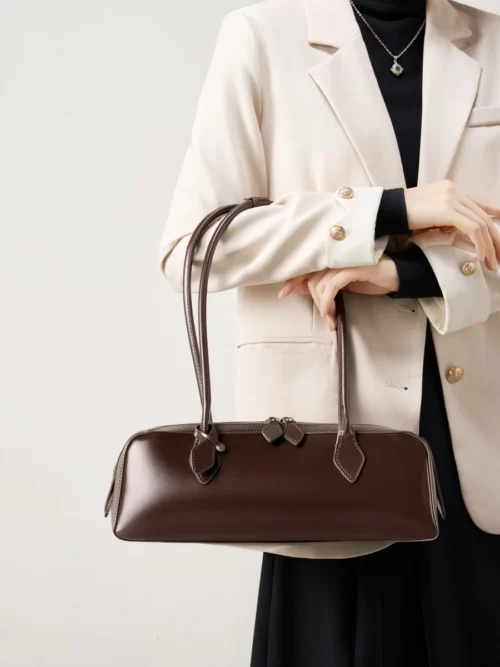 2025 Genuine Leather Shoulder Bag – Stylish and Versatile for Women| Large Capacity Luxury Handbag Baguette Bag