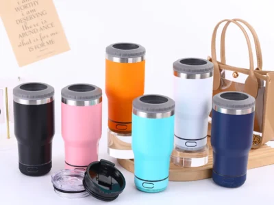 14oz Stainless Steel Portable Cup with Bluetooth Speaker – Stylish and Functional| Waterproof Car Cup|Vaso con Bocinas