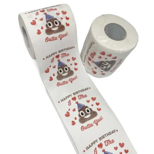 Printed Funny Birthday Toilet Paper – 3-Layer Novelty Gag Gift, Sudoku Prank Roll for Party Fun