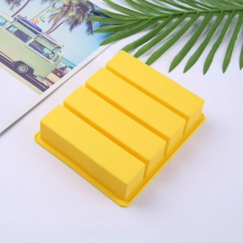 Long Strip Silicone 4 Grid – Durable, Non-Toxic, and Eco-Friendly|6 Colors Non-toxic Durable Long Strip Silicone 4 Grid Silicone Mold