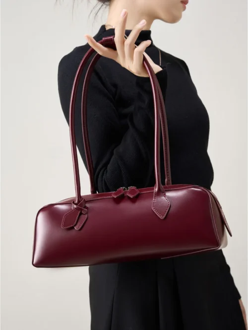 2025 Genuine Leather Shoulder Bag – Stylish and Versatile for Women| Large Capacity Luxury Handbag Baguette Bag
