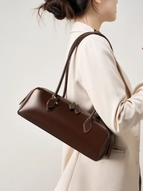 2025 Genuine Leather Shoulder Bag – Stylish and Versatile for Women| Large Capacity Luxury Handbag Baguette Bag