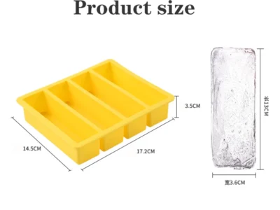 Long Strip Silicone 4 Grid – Durable, Non-Toxic, and Eco-Friendly|6 Colors Non-toxic Durable Long Strip Silicone 4 Grid Silicone Mold