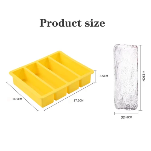 Long Strip Silicone 4 Grid – Durable, Non-Toxic, and Eco-Friendly|6 Colors Non-toxic Durable Long Strip Silicone 4 Grid Silicone Mold