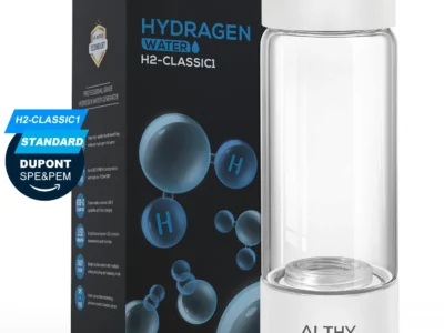 ALTHY Hydrogen Rich Water Generator Bottle – Advanced Ionizer Technology - Dual Chamber Maker Ionizer - H2 Inhalation Device