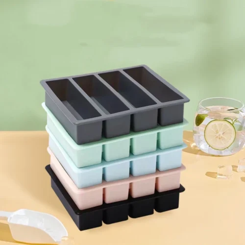 Giant Storage For Food Meal – Silicone Freezing Molds with Airtight Lid| Silicone 4-Link |Silicone Square