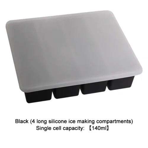 4 Cubes Tray Food Freezing Molds – Durable, Non-Toxic, and Eco-Friendly 4 Cubes Tray Food Freezing Molds