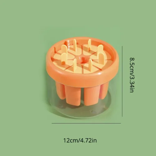 1pcGreen/Orange Plastics Ice Cream Mold – Durable Kitchen Tool for DIY Treats| DIY Dessert Popsicle Moulds Tray Cube Maker Homemade Tools