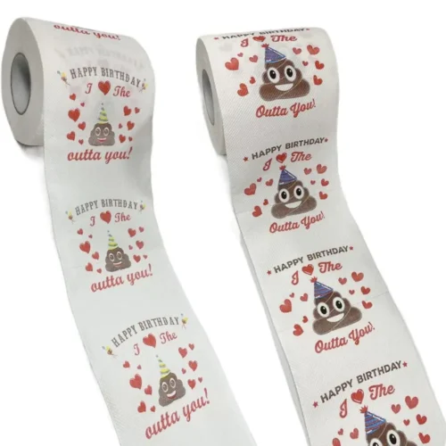 Printed Funny Birthday Toilet Paper – 3-Layer Novelty Gag Gift, Sudoku Prank Roll for Party Fun