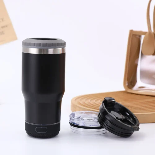 14oz Stainless Steel Portable Cup with Bluetooth Speaker – Stylish and Functional| Waterproof Car Cup|Vaso con Bocinas