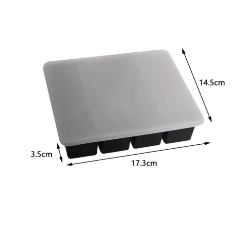 4 Cubes Tray Food Freezing Molds – Durable, Non-Toxic, and Eco-Friendly 4 Cubes Tray Food Freezing Molds