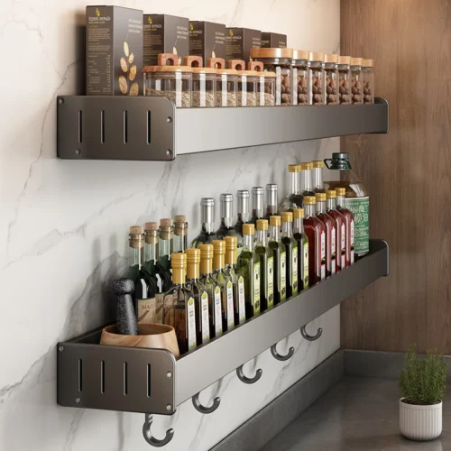 Kitchen Condiment Rack Organizer – Durable and Stylish Spice Rack