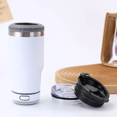 14oz Stainless Steel Portable Cup with Bluetooth Speaker – Stylish and Functional| Waterproof Car Cup|Vaso con Bocinas