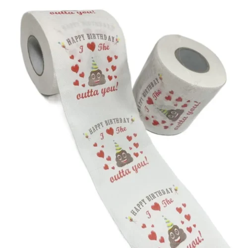 Printed Funny Birthday Toilet Paper – 3-Layer Novelty Gag Gift, Sudoku Prank Roll for Party Fun