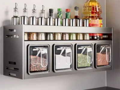 Spice Box Stainless Steel Storage, Waterproof PVC Kitchen Storage, Chemical-Free Storage