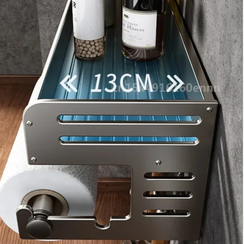 Shelf Wall-Mounted Spice Storage Rack – High-Quality Space Aluminum, No Punching Required
