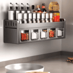Stainless Steel Kitchen Spice Rack, Modern & Durable Spice Organizer|Organizador De Cocina